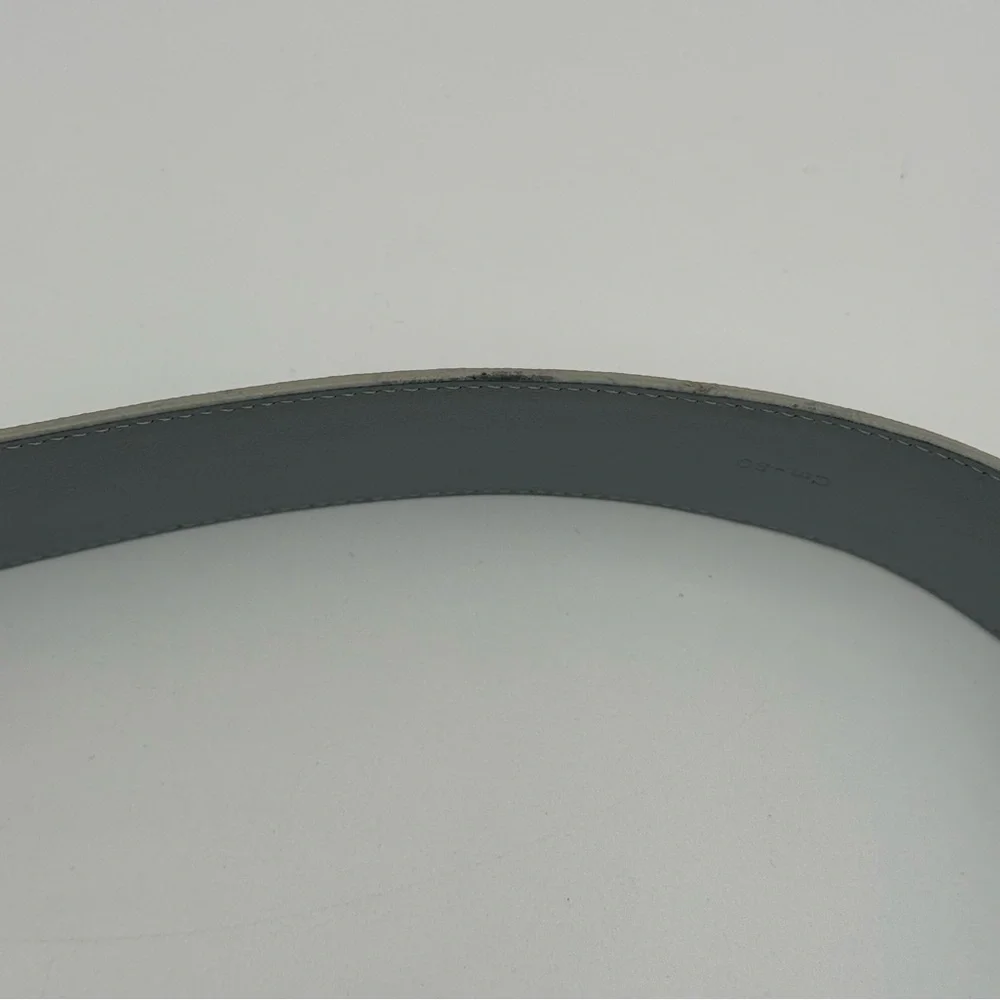 (SOLD) Salvatore Ferragamo Light Gray Fashion Belt (237132) Size 80 - Picture 6 of 12